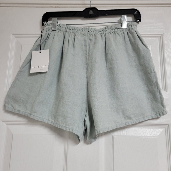 Bella Dahl NWT Ruffle Waist Short 100% Linen Size Small. - Picture 5 of 8